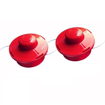 2x Nemaxx FS2 Testina semiautomatica, bobina a doppio filo, rullo di nylon, accessori, ricambio, bobina per decespugliatore a benzina – rosso