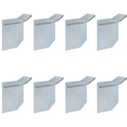 Connettori Recinzione per Lumache 8 pz Acciaio 10x10x25 cm - Argento - Vidaxl en oferta