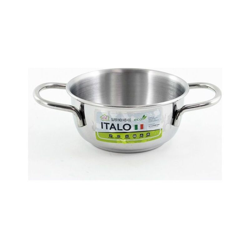 Casseruola fonda per induzione in acciaio con 2 manici Diam 12 cm en oferta