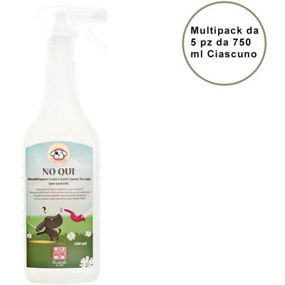 Disabituante spray per esterni per cani e gatti fuss-dog no qui confezione da 5 pz cad. 750 ml