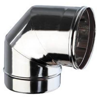An Camini - Gomito a 90° monoparete in acciaio inox > 100 mm