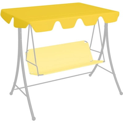 Baldacchino per Dondolo Giardino 270 g/m² Giallo 192x147 cm - Giallo - Vidaxl