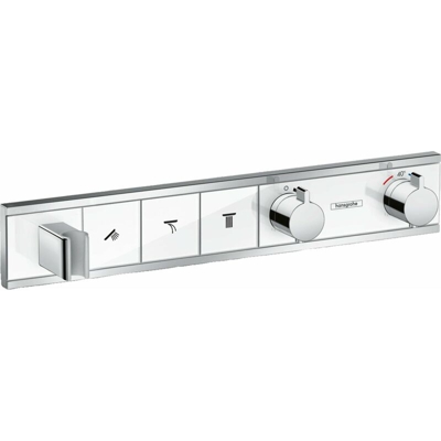 Set da incasso RainSelect per 3 consumatori, colorazione: Cromo / Bianco - 15356400 - Hansgrohe