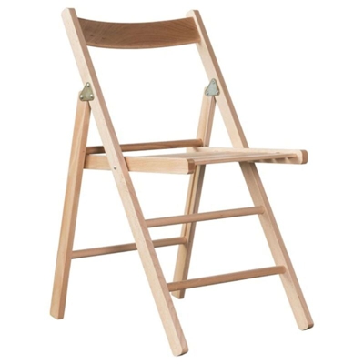 Milani Home - Sedia Da Giardino Pieghevole In Legno Salvaspazio