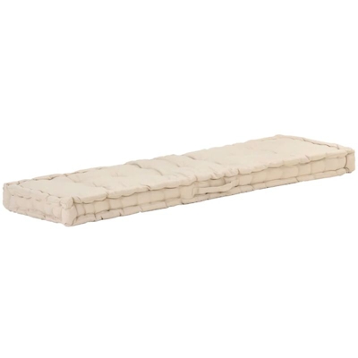 YOUTHUP Cuscino per Pallet e Pavimento in Cotone 120x40x7 cm Beige - Beige