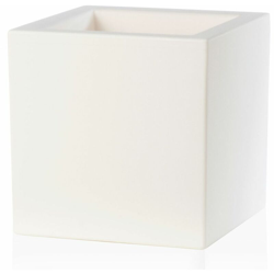 Vaso Cubo Schio Essential in resina da giardino per fiori e piante. -40 cm / Bianco precio