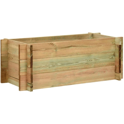 Fioriera Giardino Letto Vegetale in Legno Pino Impregnato 80 cm