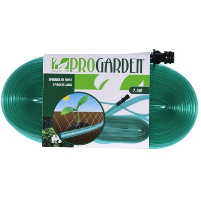 Tubo per irrigazione in pvc con connettore microforato 7500x25mm colore verde