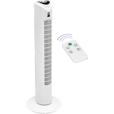 Ecd Germany - Ventilatore a torretta colonna 45 W 81 cm con 3 modalità bianco con telecomando