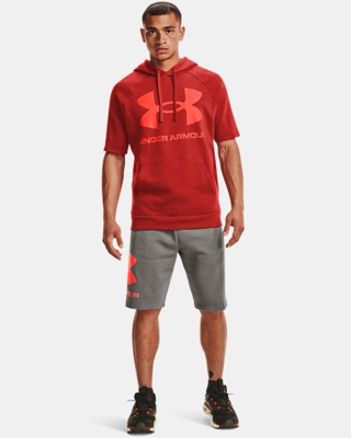 Felpa con cappuccio a manica corta UA Rival Fleece Big Logo da uomo