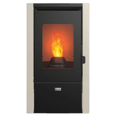 stufa a pellet 'mignon 6' bianca l426xp487xh770 - canadian stove.