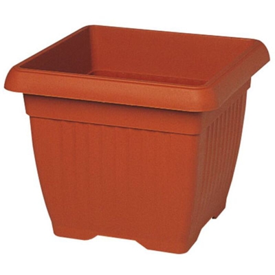 Vaso quadrato color terracotta 50x50x41 cm, (Art. 630, Quadro similcotto) ditta Arca
