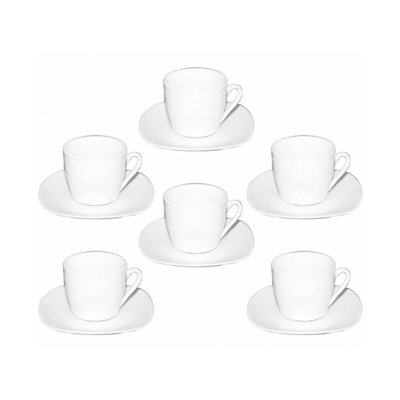 Tazzine Caffe' Conf. 6 Pz. C/Piatt. Bianco Kent