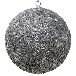 Sfera Natalizia Grande 25 cm Argento Decorata con Paillet e Strass 46110S características