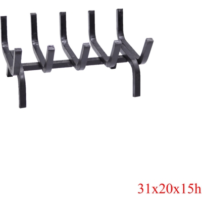 Brucialegna in ferro cod. ECO per camino stufa barbecue cm 31x20x15h