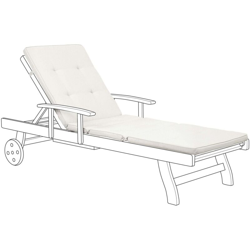 Cuscino per lettino da giardino TOSCANA / JAVA bianco crema 188 x 59 x 5 cm en oferta