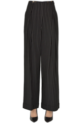 Pinstriped wide leg trousers precio
