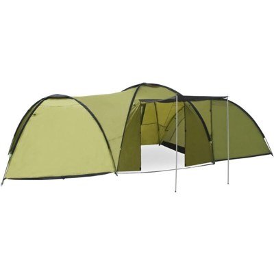 Tenda Igloo da Campeggio 650x240x190 cm per 8 Persone Verde - Verde - Vidaxl