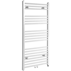 Hudson Reed Neva Scaldasalviette Elettrico Moderno di Design - Termoarredo Bagno a Scaletta - Acciaio Bianco - 600W - 1188 x 600mm precio