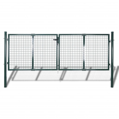 Cancello in Acciaio 306x175 cm Verde