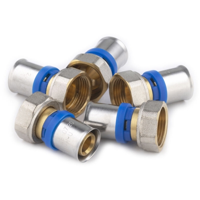 Multistrato a pressare raccordo multiprofilo femmina F20x27 Ø20 - Sacchetto con 5 raccordi NOYON & THIEBAULT