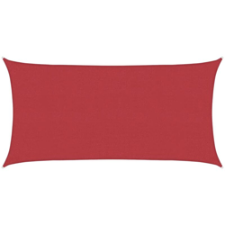 vidaXL Vela Parasole 160 g/m² Rossa 4x7 m in HDPE - Rosso características