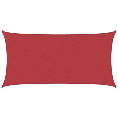 vidaXL Vela Parasole 160 g/m² Rossa 4x7 m in HDPE - Rosso