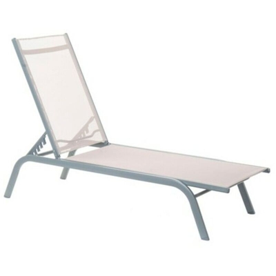 Lettino DKD Home Decor reclinabile PVC Alluminio (191 x 58 x 98 cm)