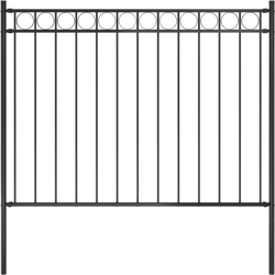Recinzione da Giardino in Acciaio 1,7x1 m Nera - Nero - Youthup precio