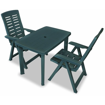 Set da Bistrot 3 pz in Plastica Verde