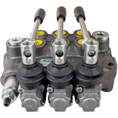Ama - Distributore Oleodinamico Idraulico A 3 Leve Leva Doppio Effetto 3/8' 40Lt 34568