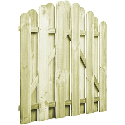 Cancello per Steccato in Pino Impregnato FSC 100x100 cm ad Arco