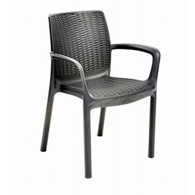 Poltrona in Resina da Esterno colore Grafite modello Bali POLTRONA IN RESINA BALI GRAFITE | PZ