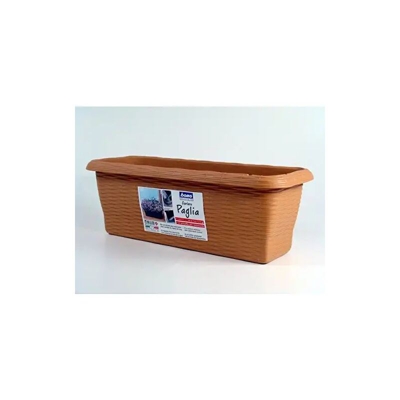 Fioriera da 50 cm Balconiere colore Terracotta Sistema Controllo dell'Acqua