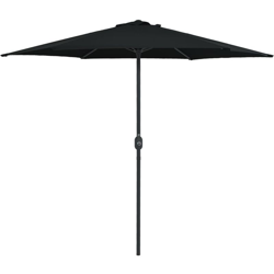 Ombrellone da Esterni con Palo in Alluminio 270x246 cm Nero - Nero - Vidaxl precio