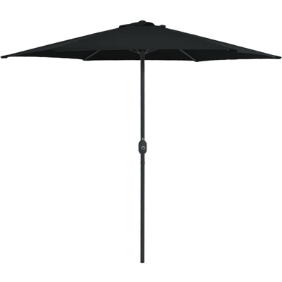 Ombrellone da Esterni con Palo in Alluminio 270x246 cm Nero - Nero - Vidaxl
