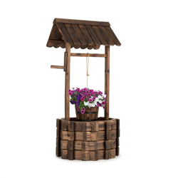 Andernach Fontana Decorativa Abete con Secchio Leva Girevole marrone en oferta