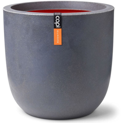 Vaso Urban Smooth Rotondo 43x41 cm Grigio Scuro - Grigio - Capi en oferta