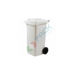 Bidone spazzatura per la raccolta differenziata rifiuti, capacità 80 Lt, certificato UNI EN 840, per uso esterno, colore bianco (Bianco) precio