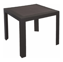 TAVOLO QUADRATO IN RESINA Mod. SATURNO Colore ANTRACITE SIMILRATTAN 80X80X72 en oferta