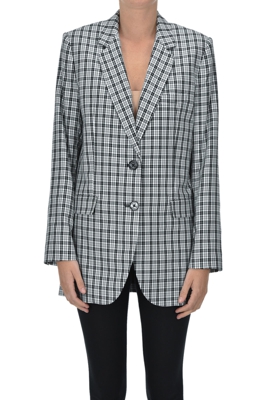 Checked print blazer