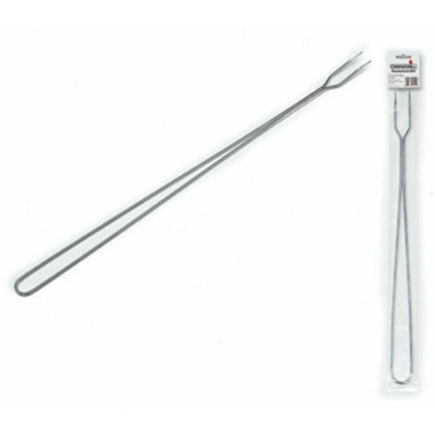 1 Forchettone Cromato In Acciaio Lungo Cm 50 Ompagrill Barbecue Camino