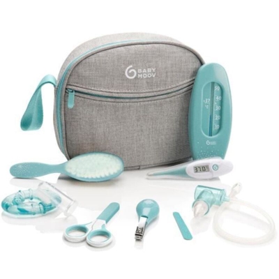 Kit per la Cura del Bambino Aqua 9 pz Grigio e Blu - Grigio - Babymoov