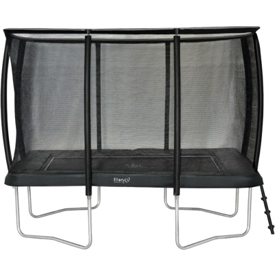 Etan - SOLO TRAMPOLINO Tappeto elastico rettangolare Deluxe 281x201cm - grigio. Rete extra forte e bordo con doppia imbottitura