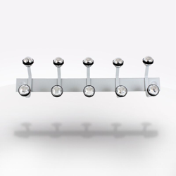 Cetof - APPENDINO 5 POSTI MOD.ELLE A MURO IN METALLO ARGENTO E POMOLI CROMATI características