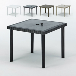 12 Tavoli bar poly rattan quadrati 90x90 Boheme | Nero - Grand Soleil características