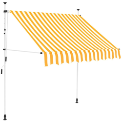 Tenda da Sole Retrattile Manuale 150cm Strisce Gialle e Bianche precio