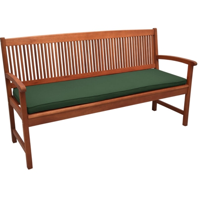 Beautissu Cuscino per panche da Giardino & Balcone Loft BK - Comoda Imbottitura Verde scuro, 120x48x5 cm