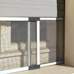 Zanzariera estensibile a pannello alluminio avorio ral1013 mis 70x100 reversibil en oferta
