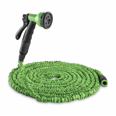 Waldbeck - Water Wizard 15 Tubo Flessibile da Giardino 8 Funzioni 15m verde